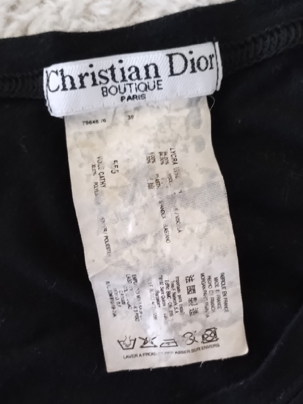 Christian Dior Black Tee with Signature Label - Picture 10 of 16